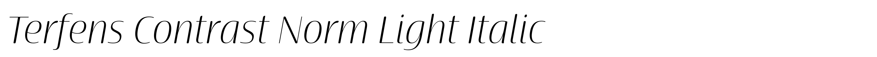 Terfens Contrast Norm Light Italic